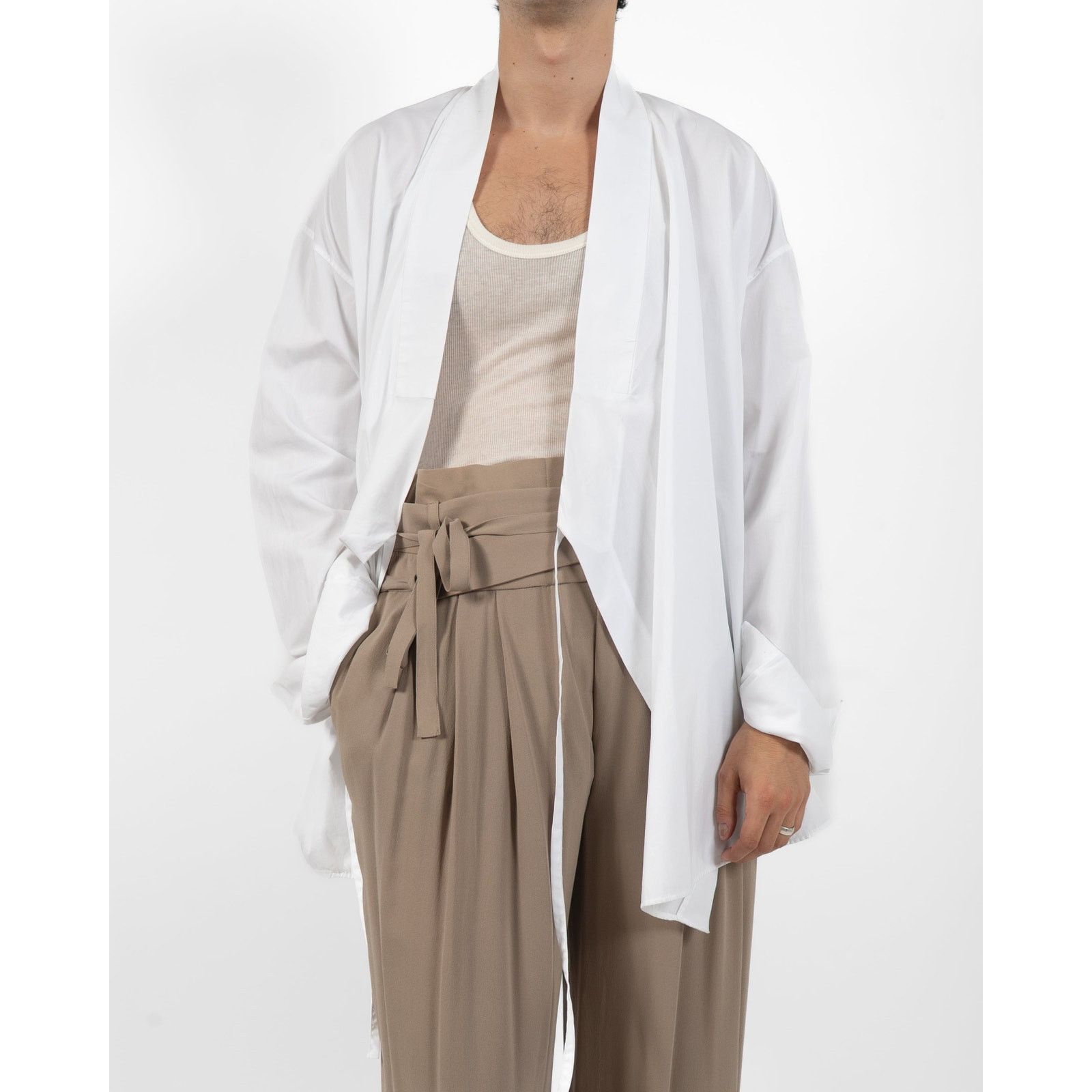 Haider Ackermann SS15 Oversized Kimono Shirt in White Cotton Size US M / EU 48-50 / 2 - 6 Thumbnail