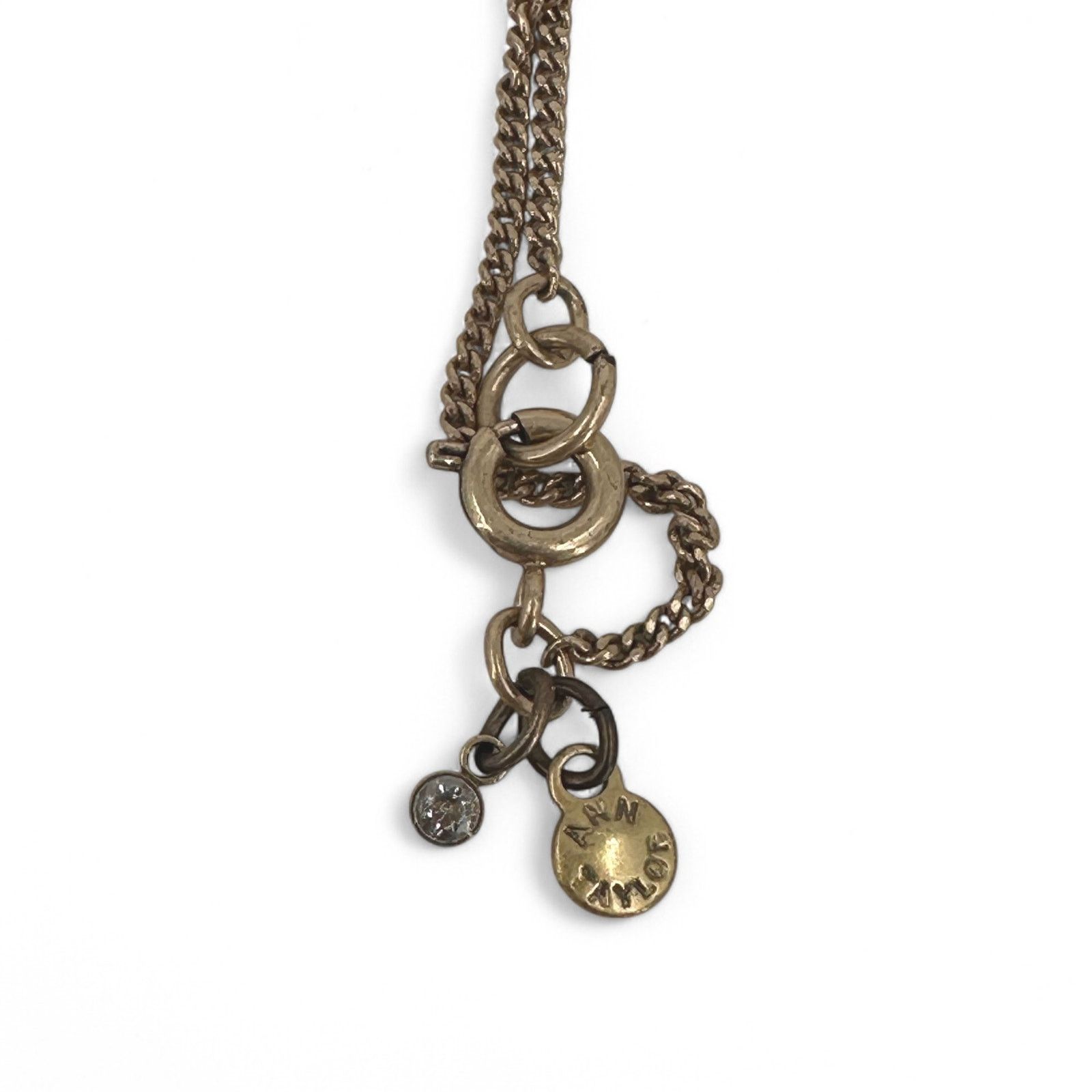 Ann Taylor Ann Taylor Necklace Rhinestone and Black Tassel Pendant Size ONE SIZE - 5 Thumbnail