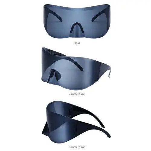 VIBE Oversized Punk Gothic Luxury Sunglasses Size ONE SIZE - 4 Thumbnail