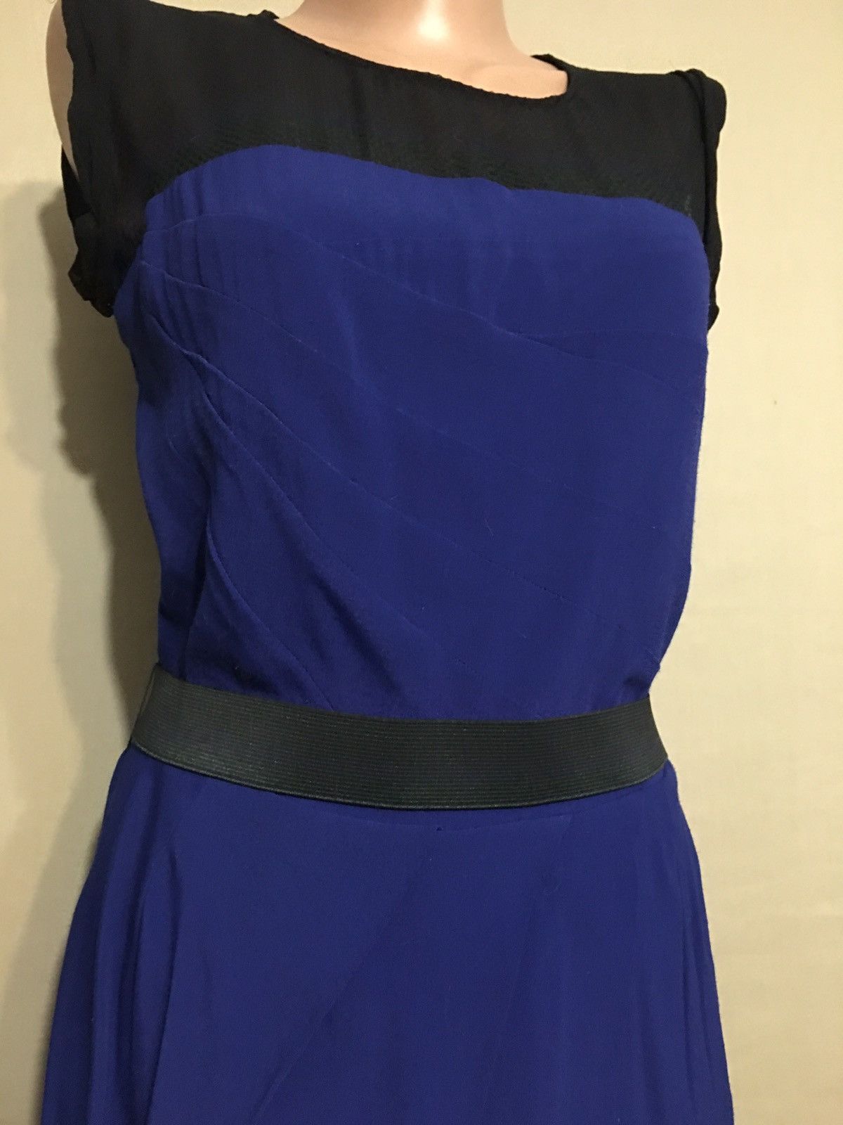 Sandro Sandro Paris Blue Designer Midi Dress Size 1 Size S / US 4 / IT 40 - 3 Thumbnail