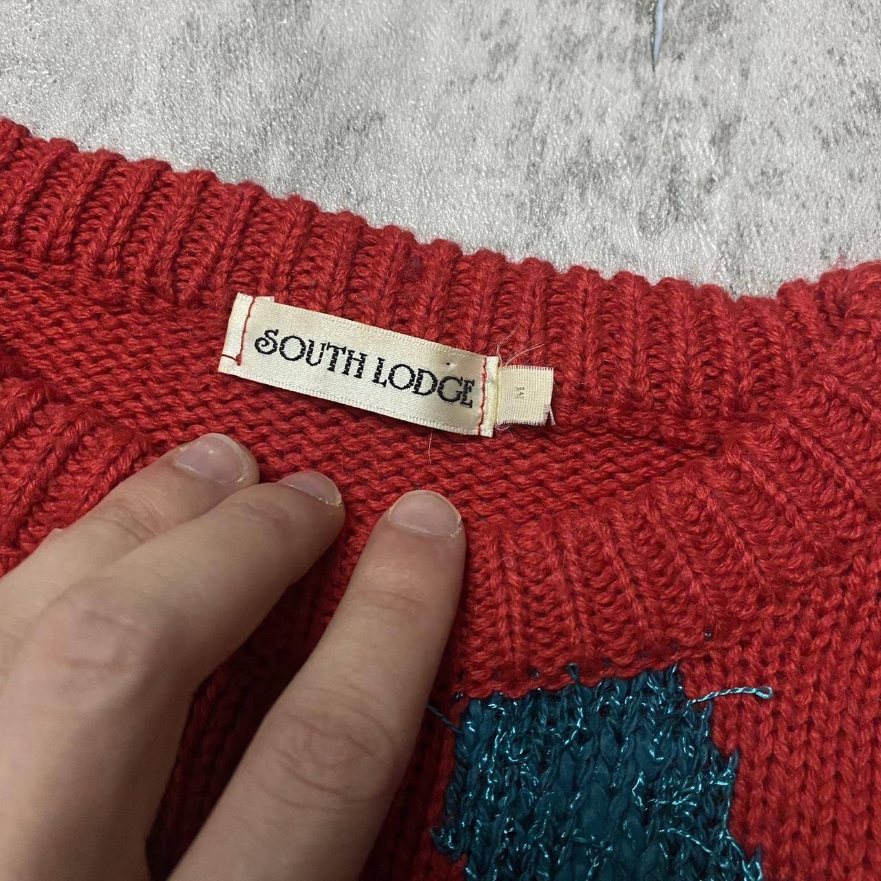Other South Lodge abstract heart sweater in red and blue knitwear Size US M / EU 48-50 / 2 - 3 Thumbnail