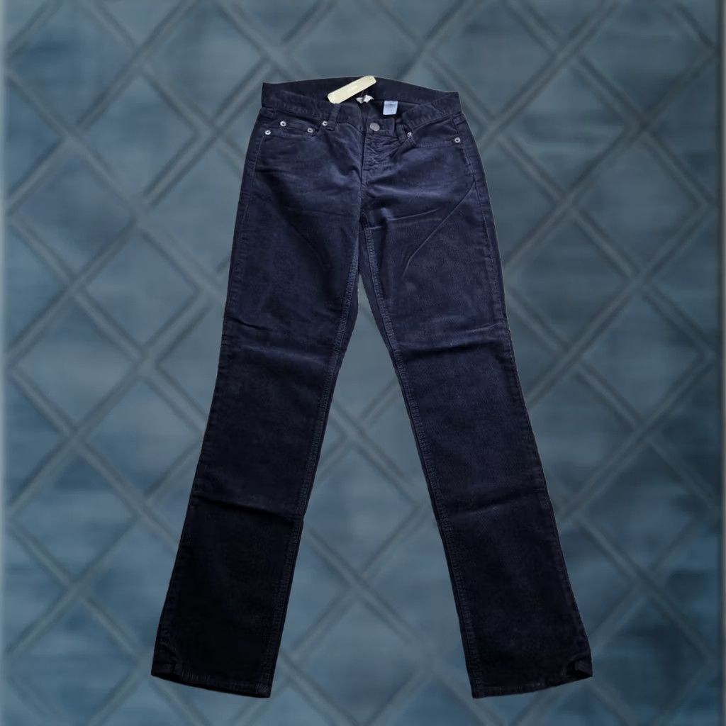 J.Crew J.Crew City Fit Chino Pants Womens 26S Blue Corduroy Stretch Straight Leg NWT Size 26" / US 2 / IT 38 - 1 Thumbnail