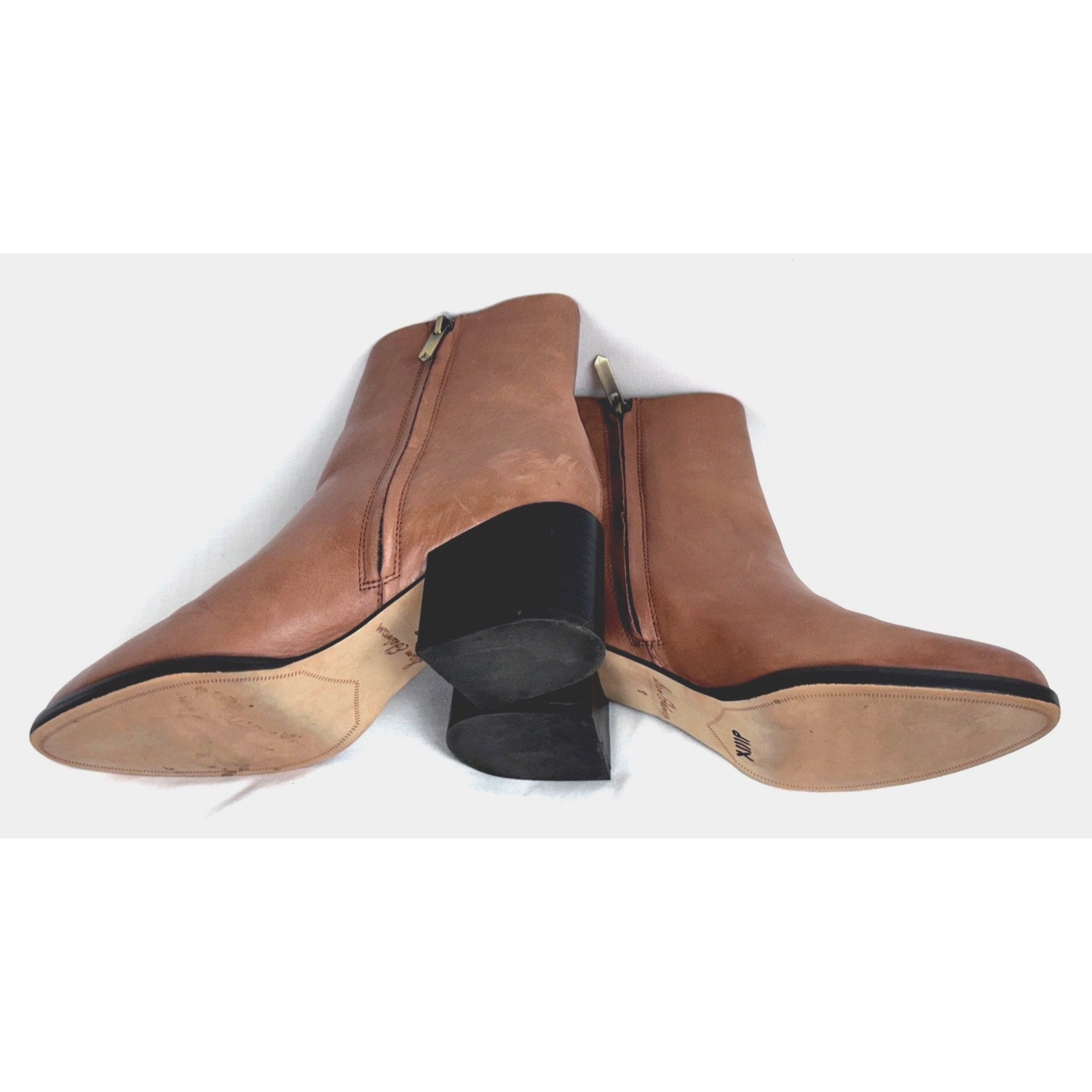 Sam Edelman Sam Edelman Womens Leather Ankle Boots Size 8 Tan With Block Size US 8 / IT 38 - 19 Thumbnail