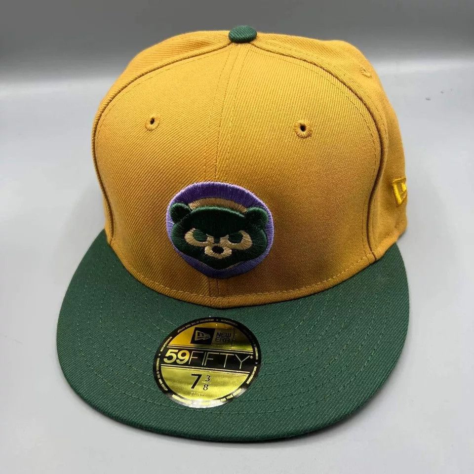 New Era Chicago Cubs Hat Men 7 3/8 59Fifty New Era MLB Fitted Cap Size ONE SIZE - 3 Thumbnail