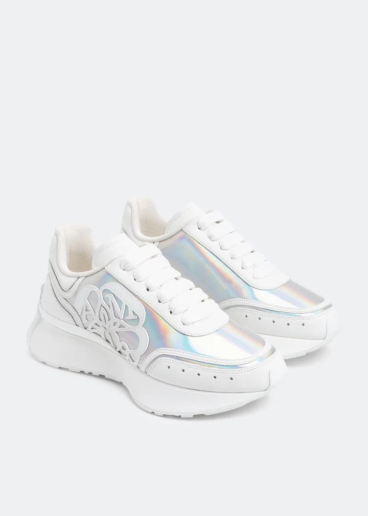 Alexander McQueen o1w1db10925 Sprint Runner in White Size US 5 / IT 35 - 3 Thumbnail