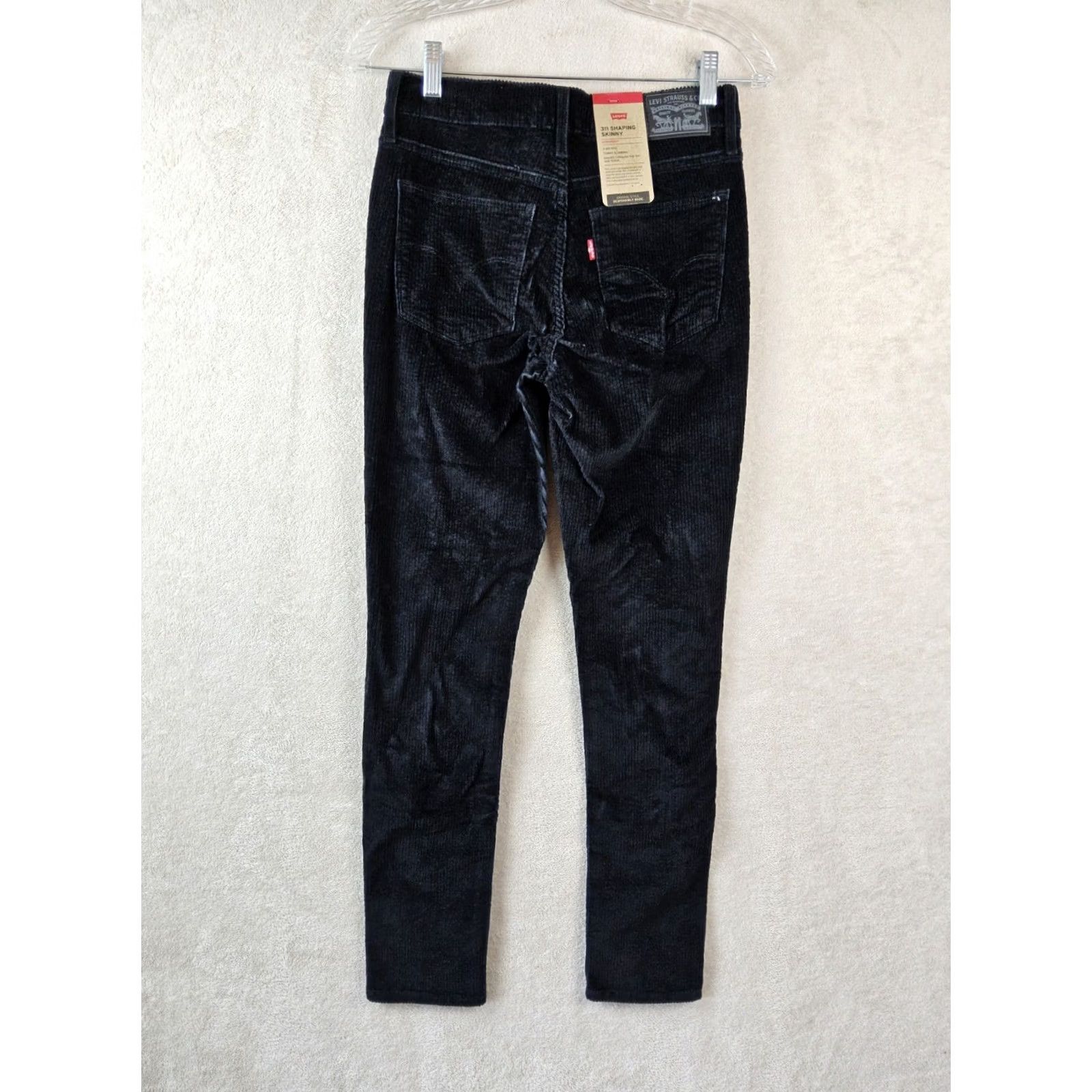 Levi's Levi's Women's 311 Shaping Skinny Corduroy Pants Black Size 26x30 Size 26" / US 2 / IT 38 - 3 Thumbnail
