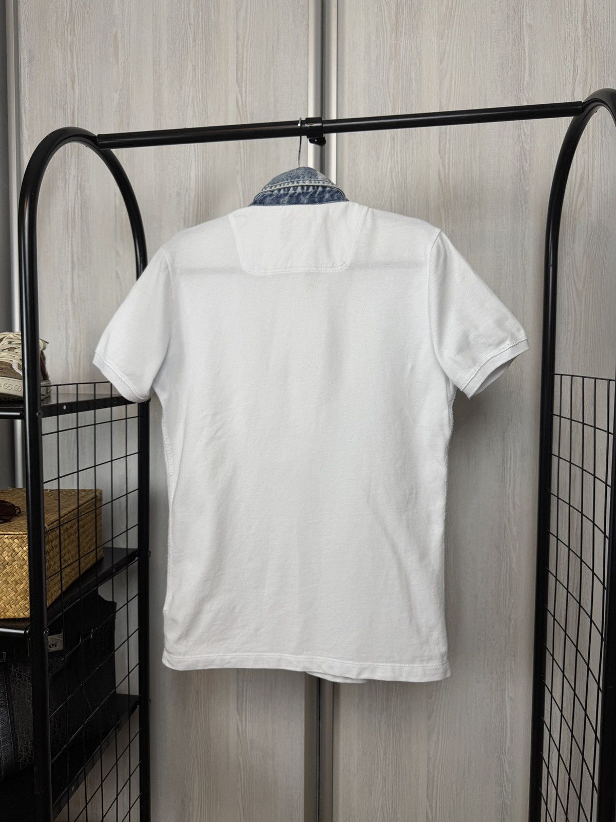 Diesel Diesel vintage y2k white polo with denim collar Size US M / EU 48-50 / 2 - 7 Thumbnail