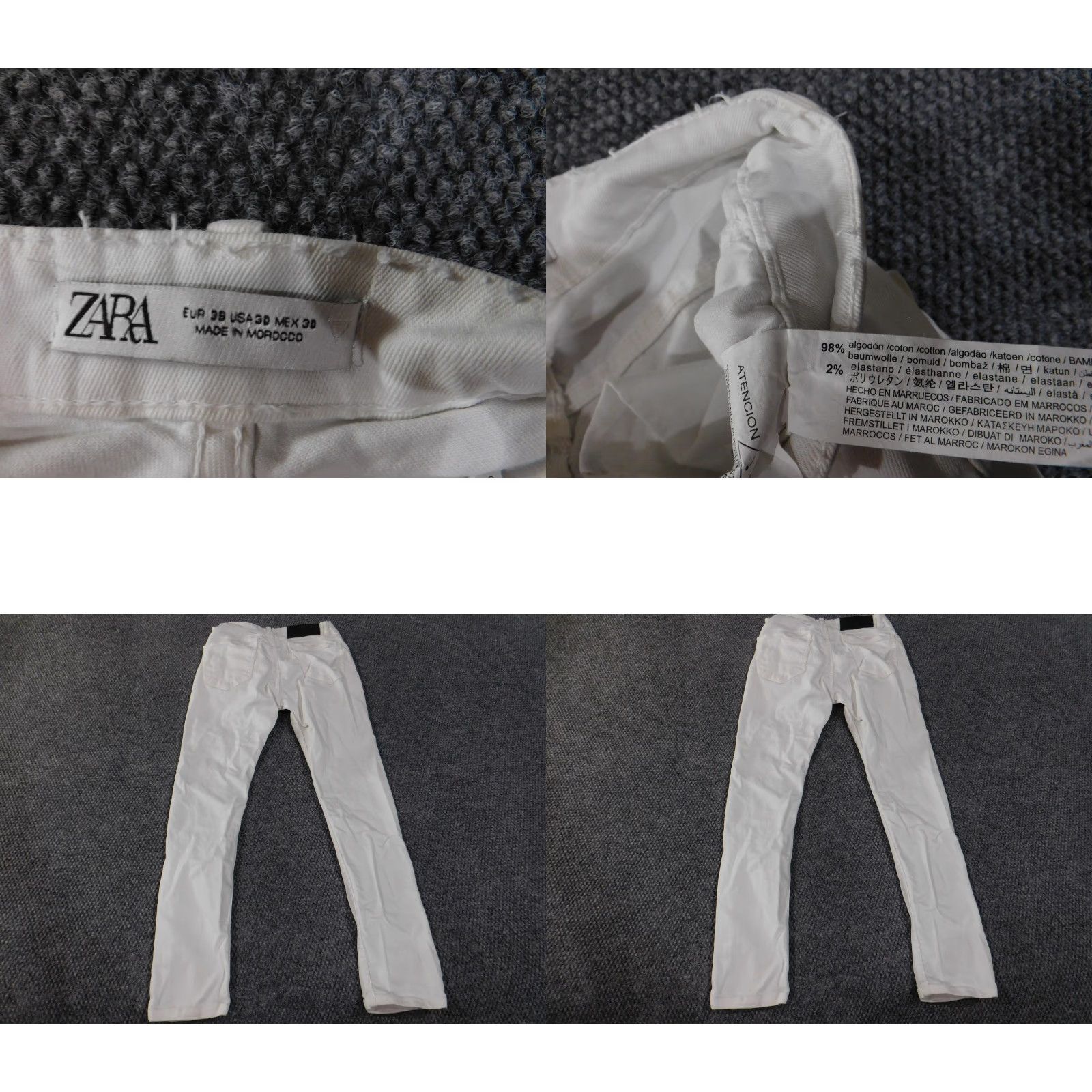 Zara Zara Jeans Mens 30 White Slim Fit Stretch Denim Five Pocket Casual Size US 30 / EU 46 - 8 Thumbnail