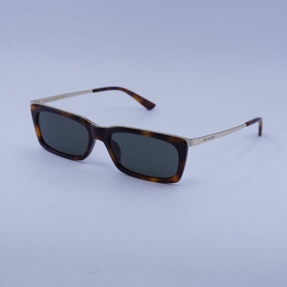 Saint Laurent Paris Saint Laurent SL 766 004 Sunglasses Havana/Gold Frame Size ONE SIZE - 4 Thumbnail