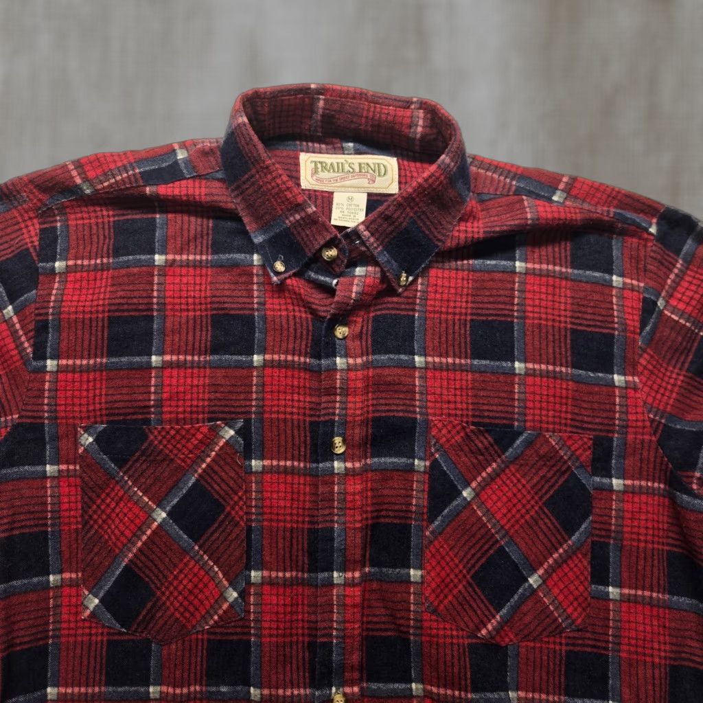 Rails VINTAGE Trail's End Men's Shirt Long Sleeve Flannel Plaid Casual Workwear M Red Size US M / EU 48-50 / 2 - 1 Thumbnail