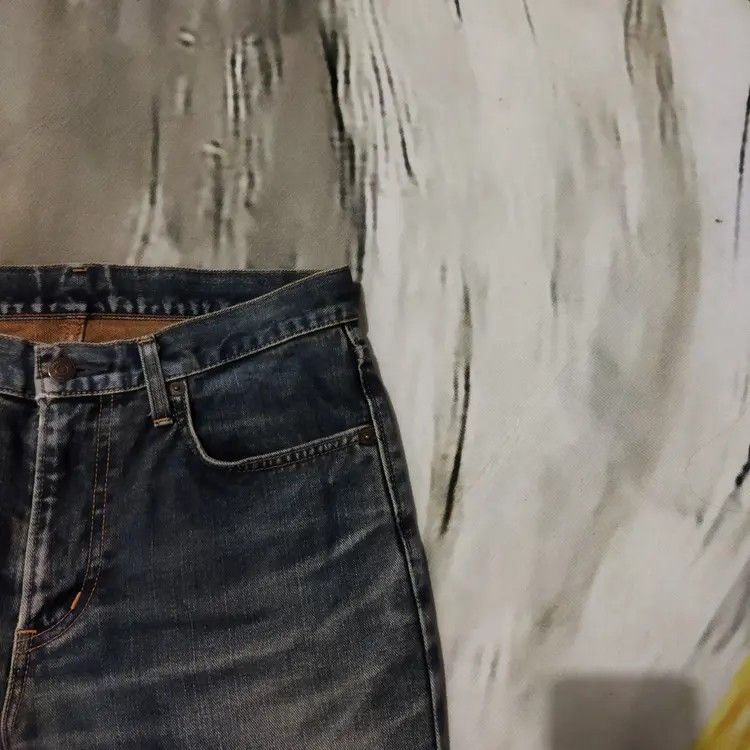 Edwin VINTAGE EDWIN 403 DISTRESSED FADED BLUE JEANS PANTS Size US 30 / EU 46 - 5 Thumbnail