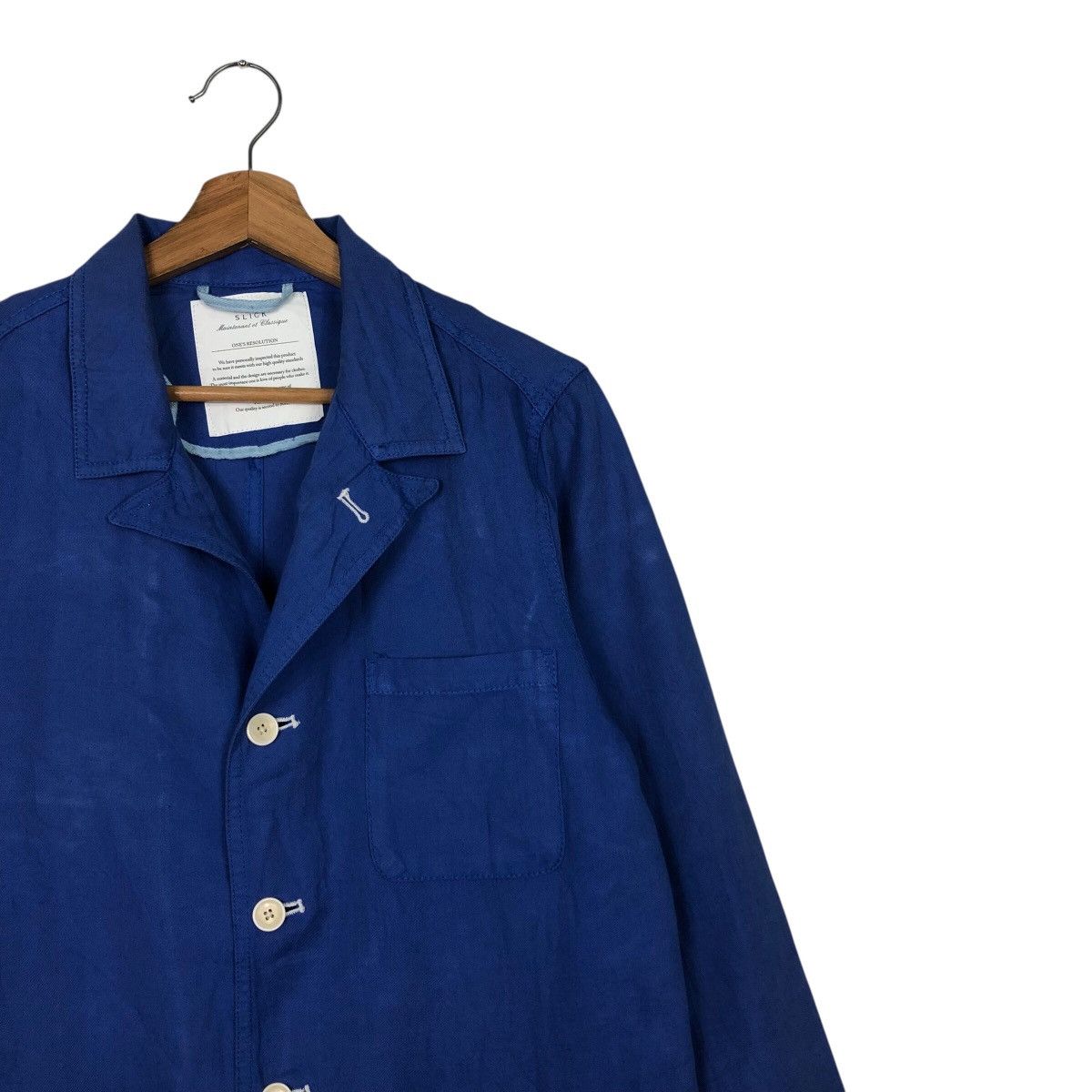 Japanese Brand 📌Rich Blue Vintage Chore Jacket Slick Issey Miyake Size US M / EU 48-50 / 2 - 7 Thumbnail