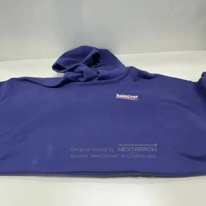 Balenciaga Balenciaga Blue Logo Print Hoodie. Size US S / EU 44-46 / 1 - 1 Thumbnail