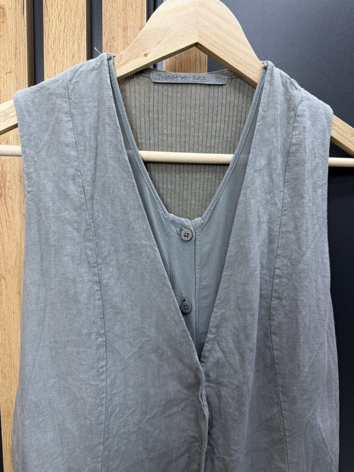 Transit Transit Par-Such Layered Linen Vest Size 3 Size L / US 10 / IT 46 - 2 Thumbnail