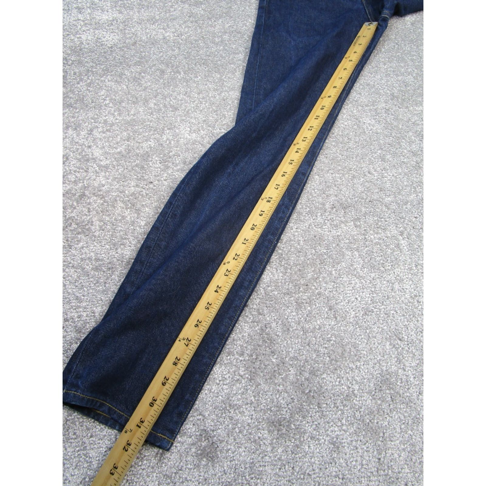 Carhartt Carhartt Jeans Mens Pontiac Denim Dark Wash 26x31 Blue Straight Regular 26 Regular Inseam 31 Mens Jeans Size US 26 / EU 42 - 3 Thumbnail