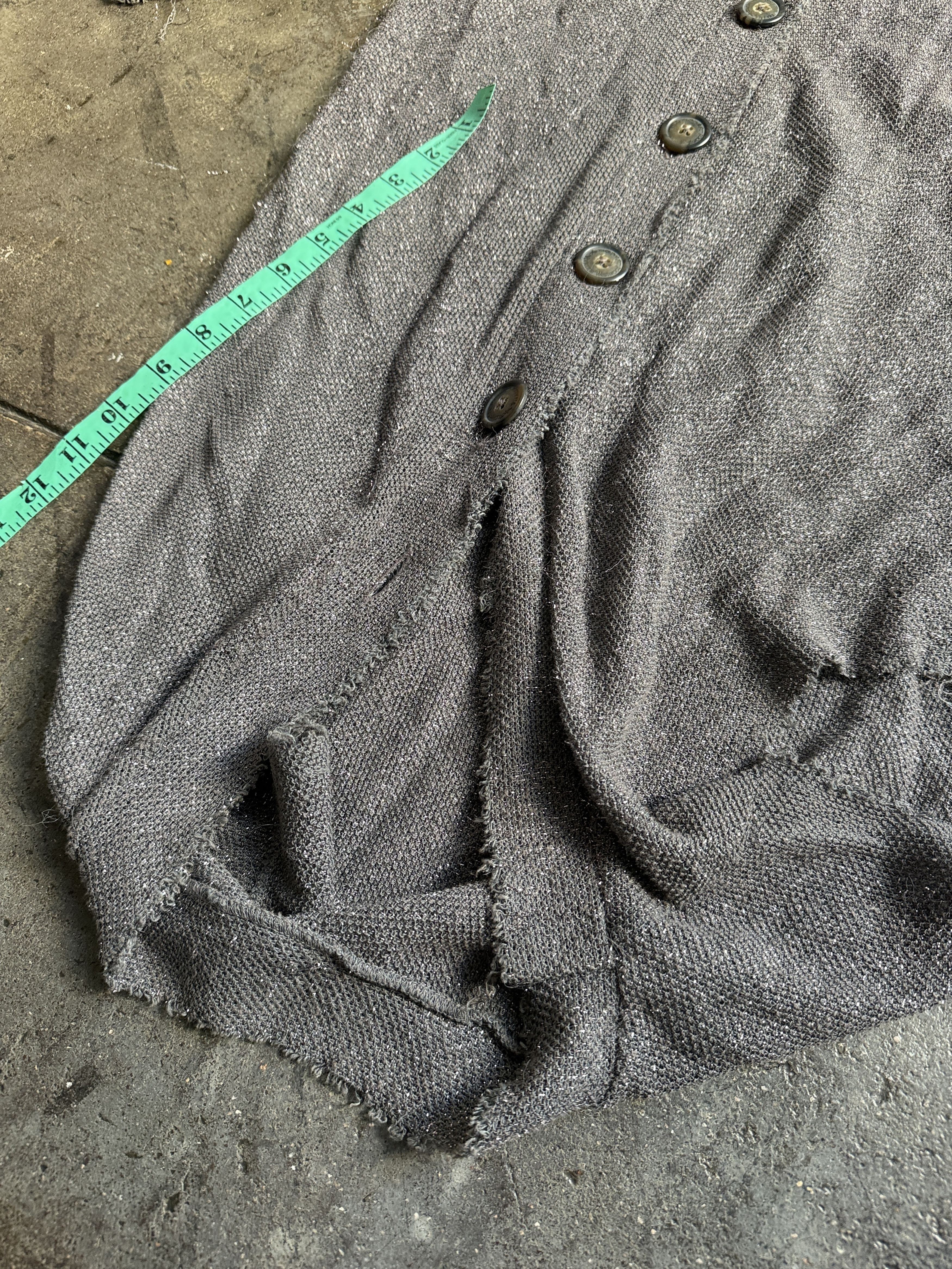 1/1 Sample Anglomani 2-way Cardigan w/ Silver Loose Thread