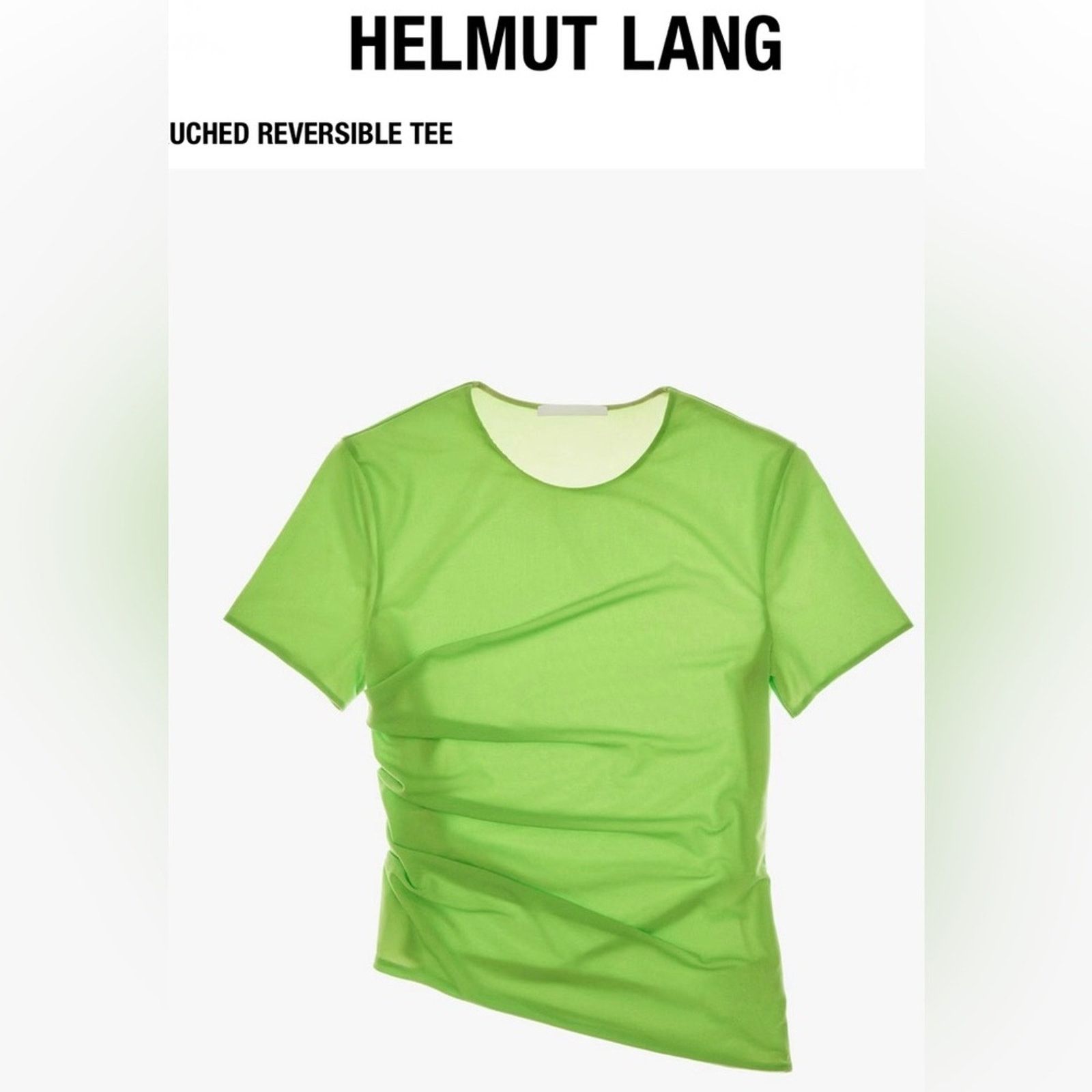 Helmut Lang NWT HELMUT LANG $245 Reversible Draped Mesh Top Size Small Size S / US 4 / IT 40 - 8 Thumbnail