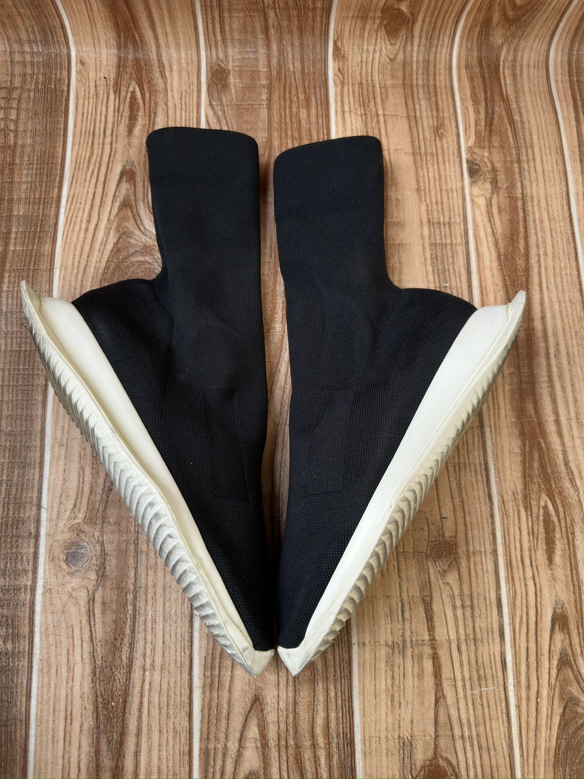 Rick Owens Drkshdw Rick Owens Drkshdw Runners Stretch Sock Size US 8 / IT 38 - 4 Thumbnail