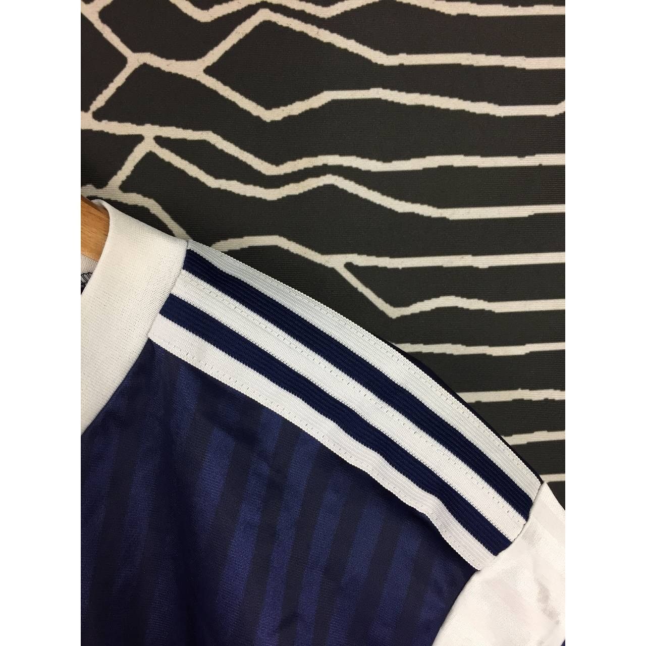 Adidas × Vintage Vtg 90s Adidas V-Neck Made In Usa Jersey Size US L / EU 52-54 / 3 - 5 Thumbnail