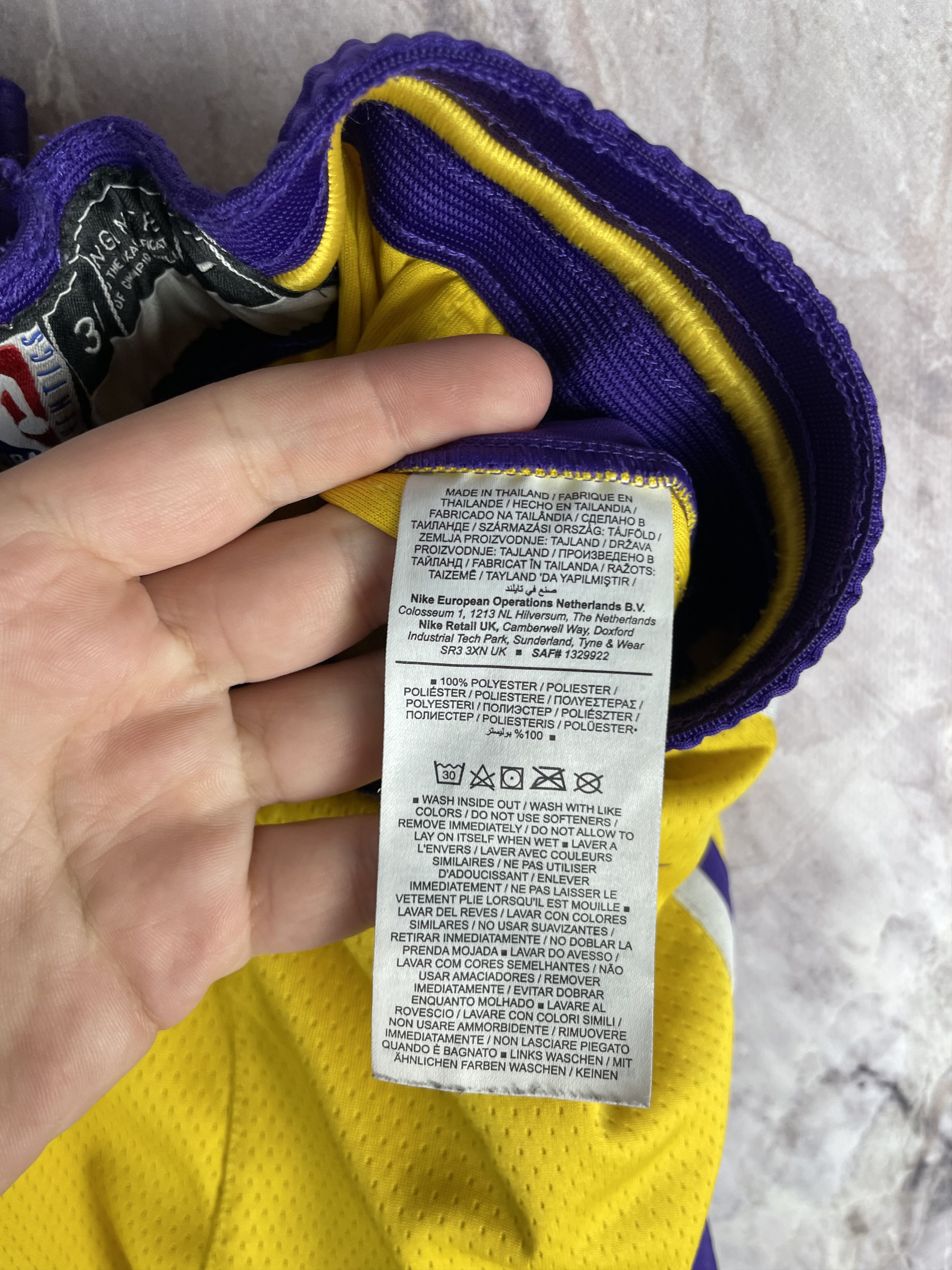 Nike Nike LA Lakers NBA Dri-Fit Basketball Shorts Yellow Size US 30 / EU 46 - 8 Thumbnail