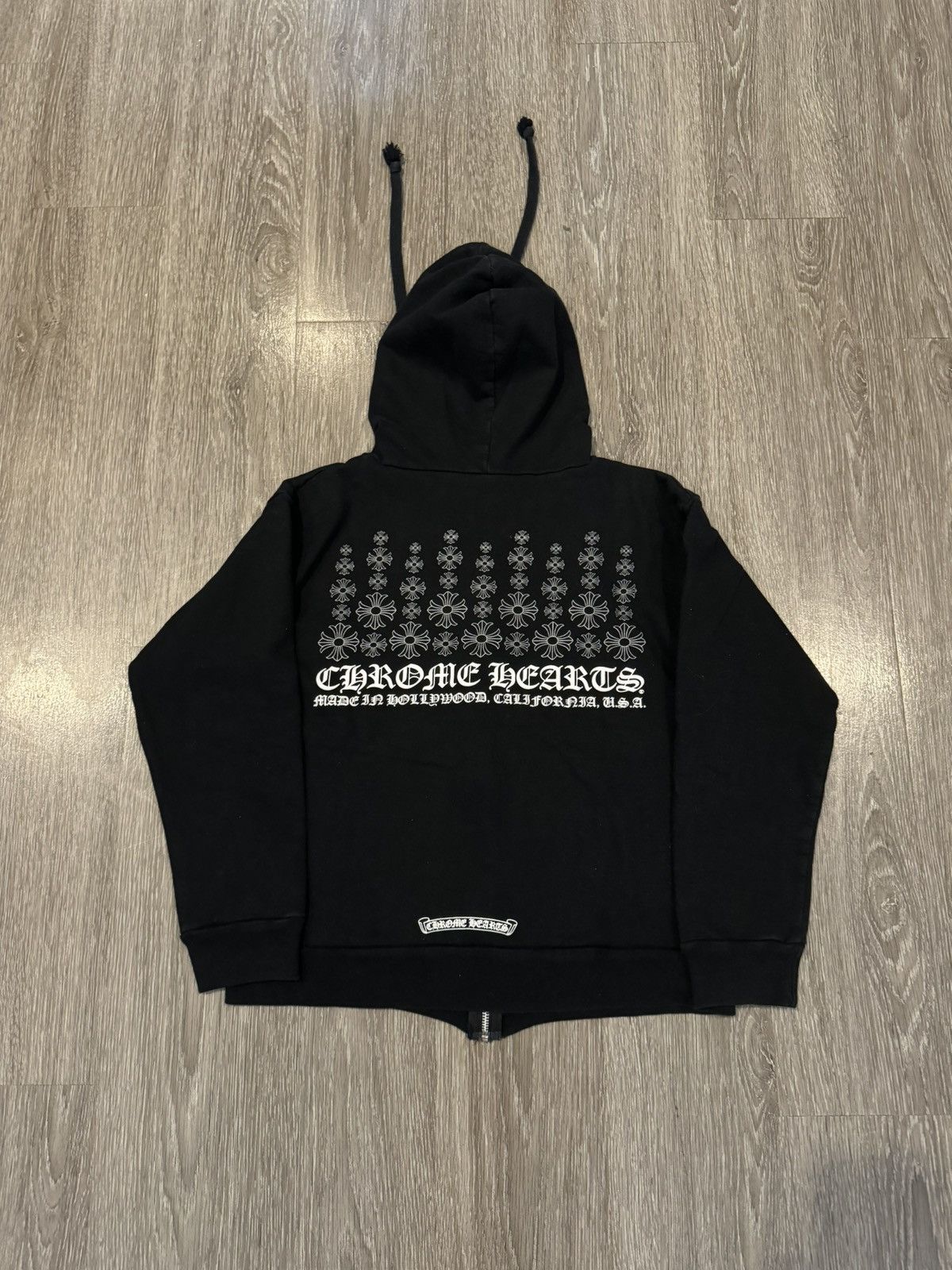 image of Chrome Hearts Made In Hollywood Dagger Zip Hoodie Xs-S in Black, Men's (Size Small)