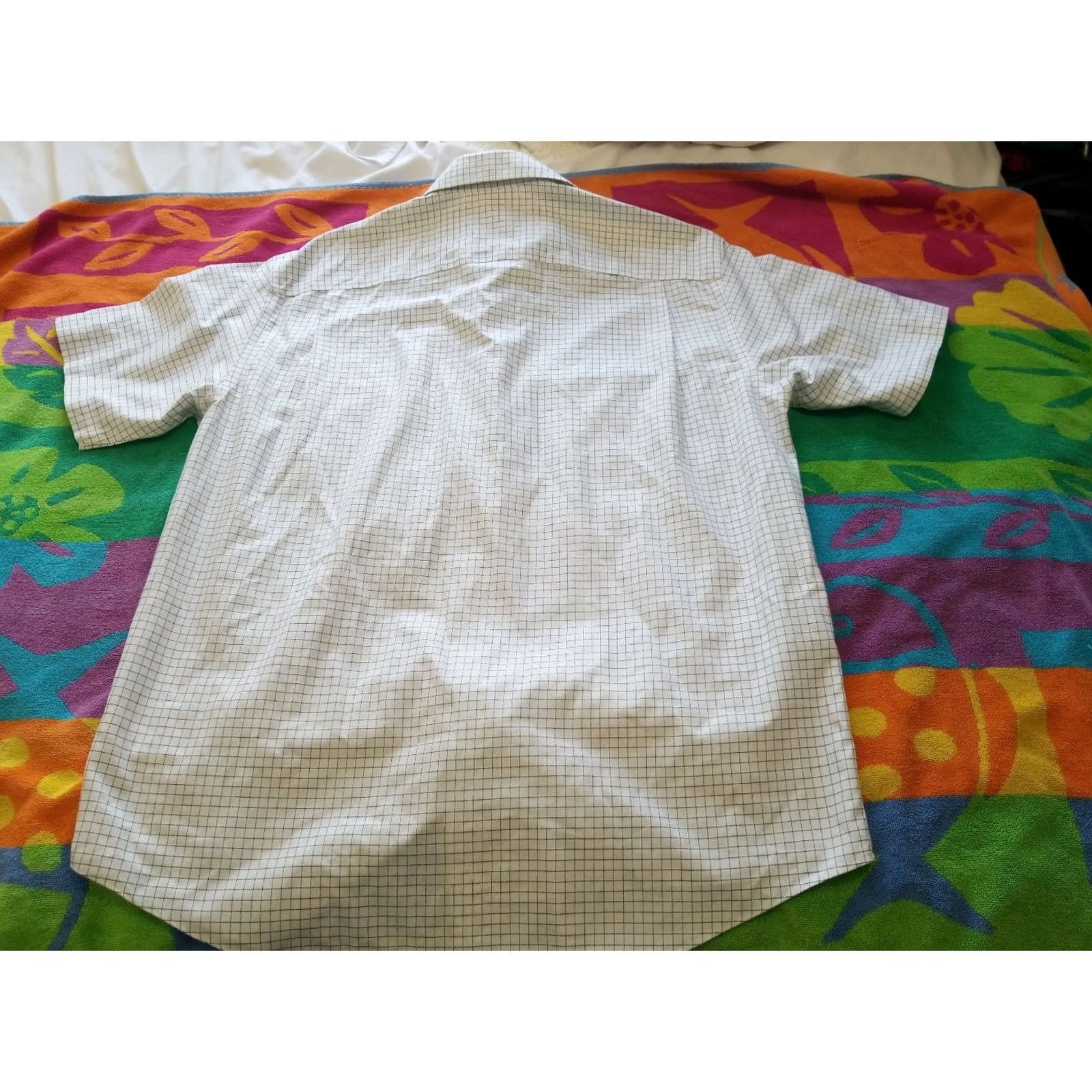 Orvis Orvis Gingham Short Sleeve Button-Up Shirt Men's L White Cotton Regular Shirt Size US L / EU 52-54 / 3 - 3 Thumbnail