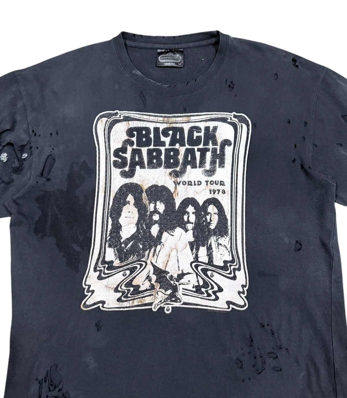 Black Sabbath Vtg🔥Y2k 2007 Black Sabath Ripped Disteressed Band Tee Size US L / EU 52-54 / 3 - 3 Thumbnail