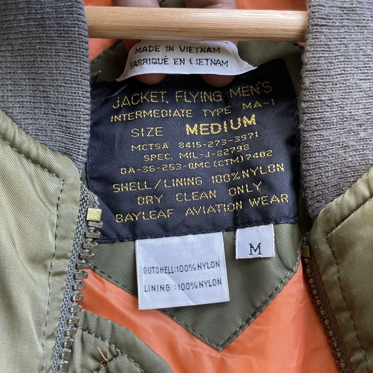 Buzz Rickson's 💥Vintage Bayleaf Bomber Ma 1 Jacket Size Medium Size US M / EU 48-50 / 2 - 4 Thumbnail