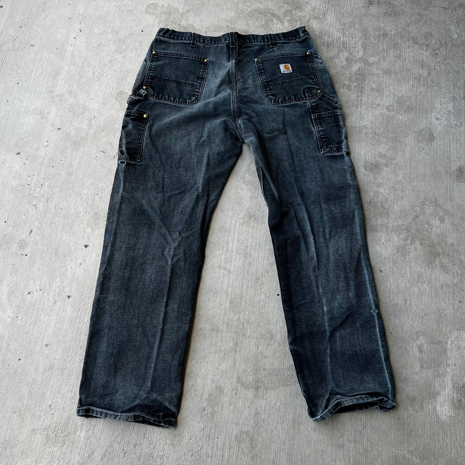 Carhartt × Vintage Carhartt faded black double knee work wear carpenter pants Size US 36 / EU 52 - 5 Thumbnail