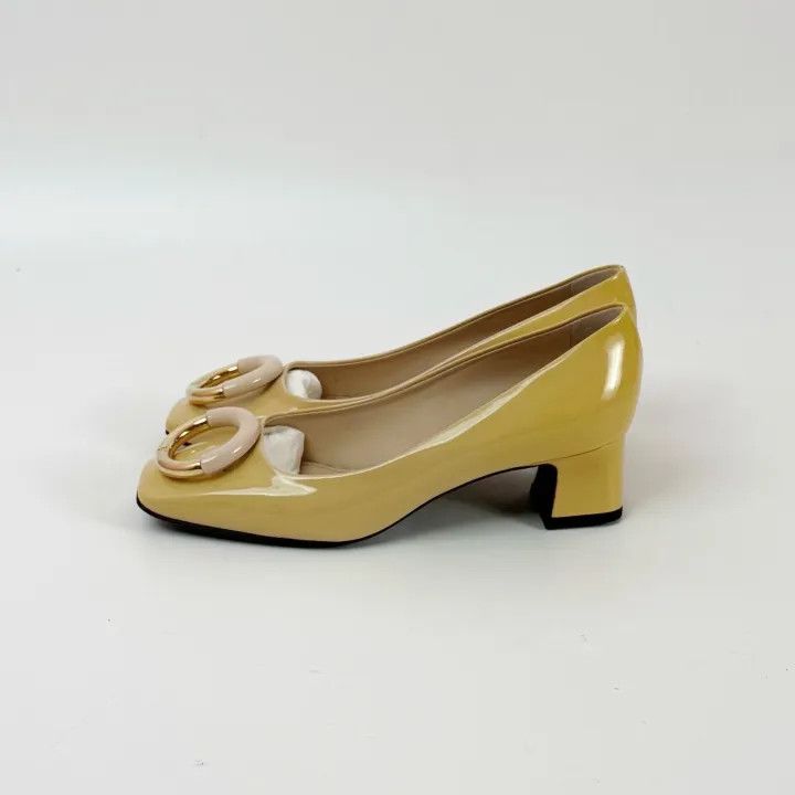 Louis Vuitton Louis Vuitton Yellow Gradient Block Heels 0079 Size US 7 / IT 37 - 1 Thumbnail