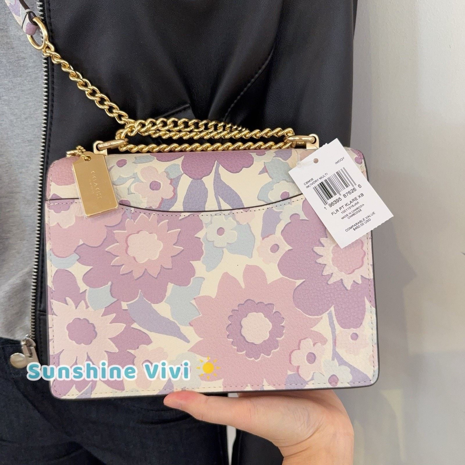 Coach NWT Coach CBM06 Klare Crossbody Bag Floral Gold/Ivory Multi Size ONE SIZE - 3 Thumbnail