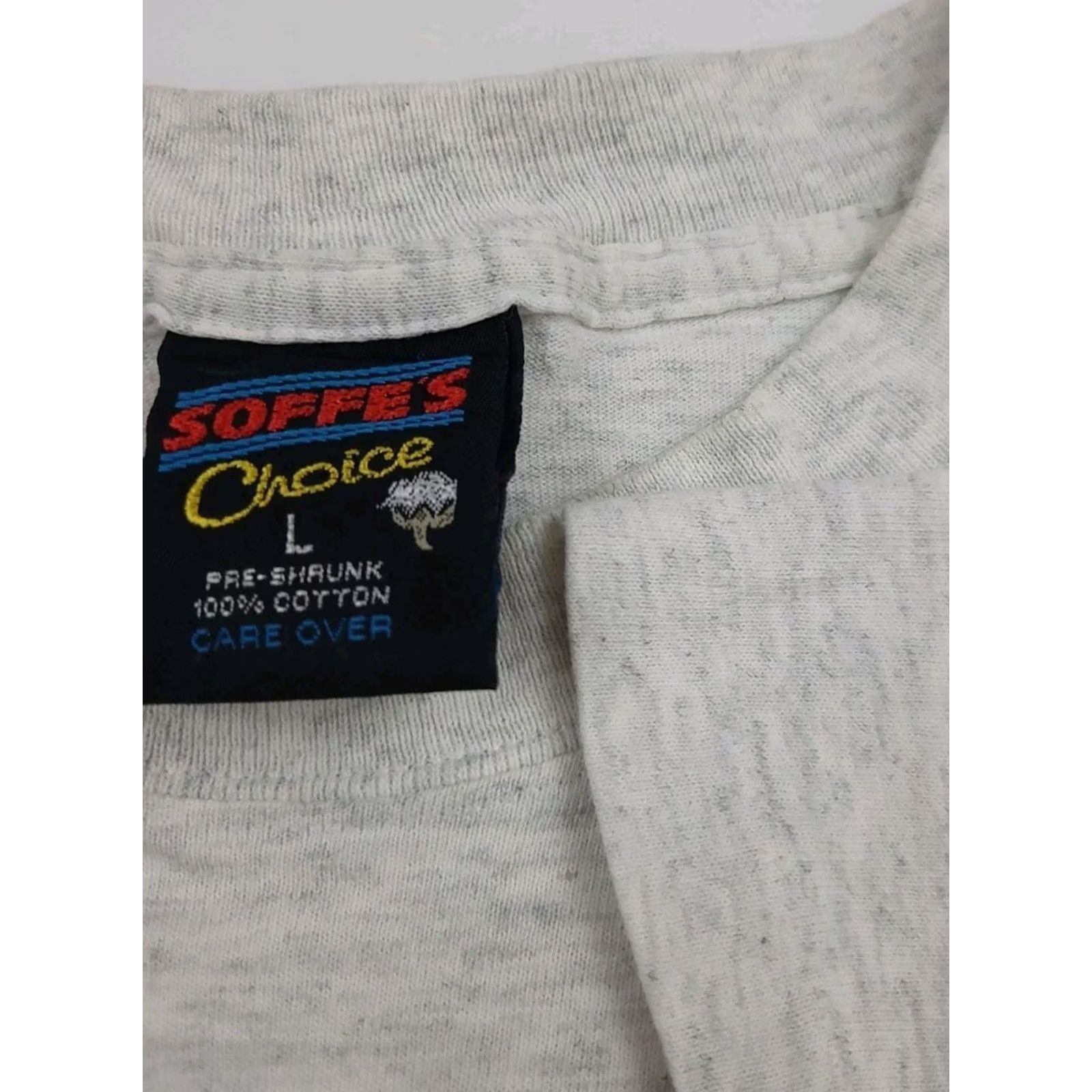 Soffe VINTAGE Soffe Michigander Cycling Event Print T Shirt 90s Gray Mens L Short Sleeve Crew Neck Shirt Size US L / EU 52-54 / 3 - 6 Thumbnail