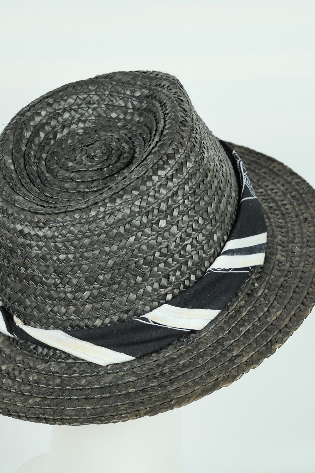 Japanese Brand OZOC Black Hat Vintage Japanese Panama Hat Size ONE SIZE - 5 Thumbnail