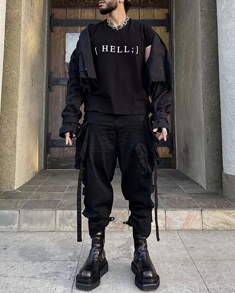 JULIUS 7 SS17 KNIVES “HELL” COTTON SWEAT TEE