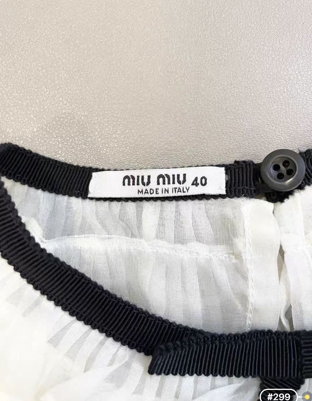 Miu Miu Miu Miu Classic Black & White Ruffled Dress J33 Size S / US 4 / IT 40 - 7 Thumbnail