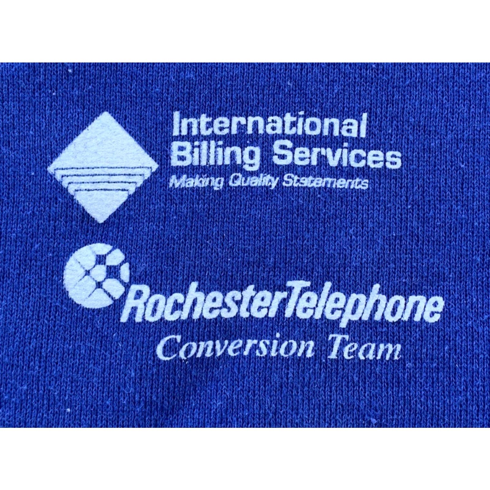 Lee VINTAGE Lee Sweatshirt Crew Neck Long Sleeve Pullover Blue XL Men Graphic Print Rochester Telephone International Billing Services Size US XL / EU 56 / 4 - 6 Thumbnail