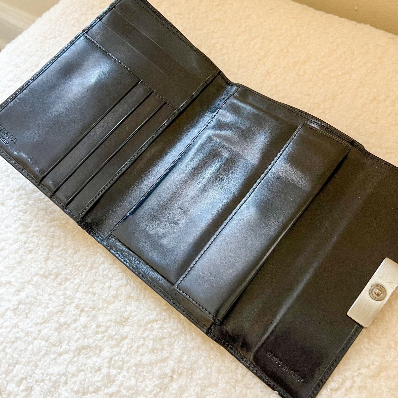Prada PRADA Black Leather Wallet Size ONE SIZE - 6 Thumbnail