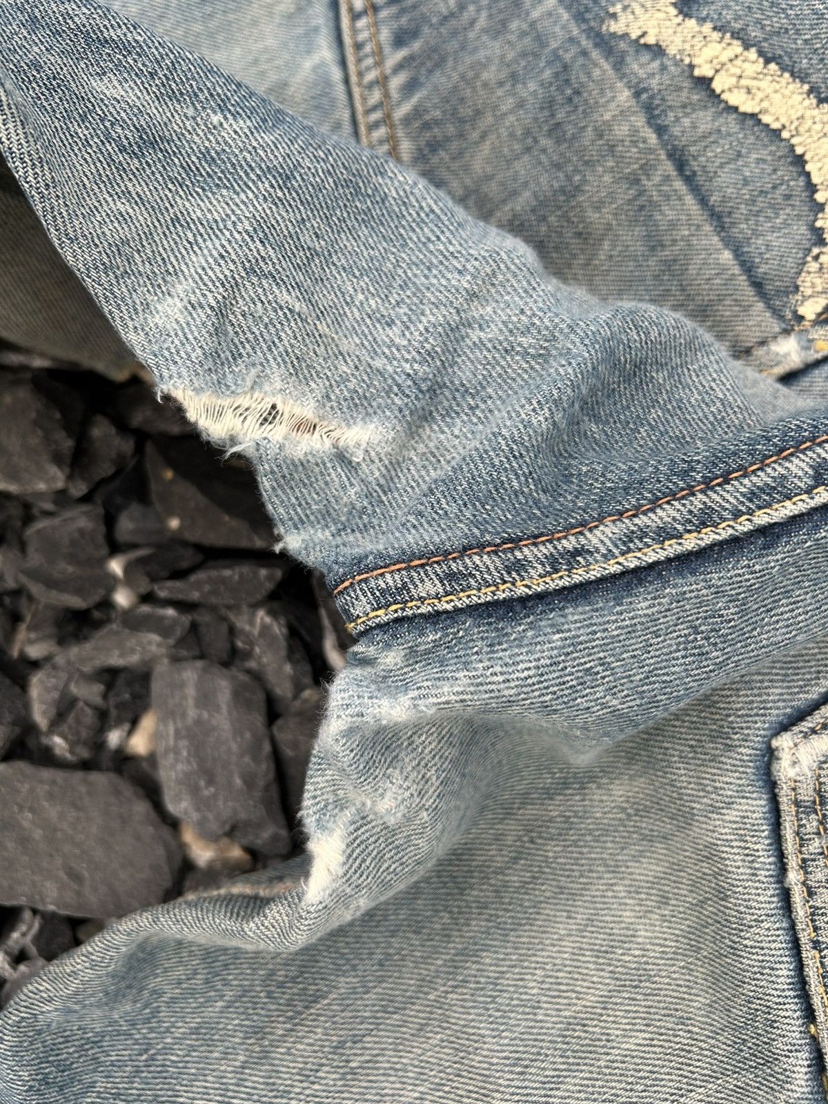 Japanese Brand × Kapital × Vintage Evisu Selvedge Distressed Japanese Denim Jeans Size US 29 - 17 Thumbnail