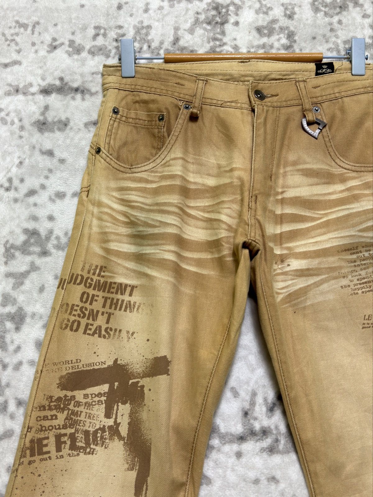 semanticdesign Vintage Semantic Design Poem Graphic All-Over Print Denim Size US 29 - 4 Thumbnail