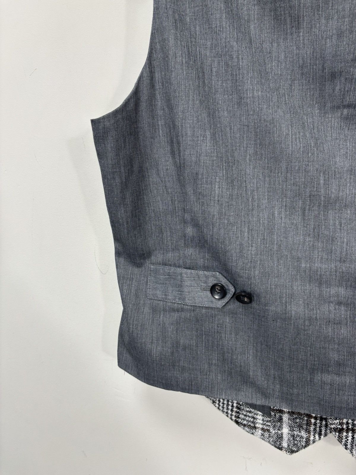Suitsupply Suitsupply Veneto NEW Men’s Grey Check Alpaca Waistcoat Vest Size 38R - 17 Thumbnail