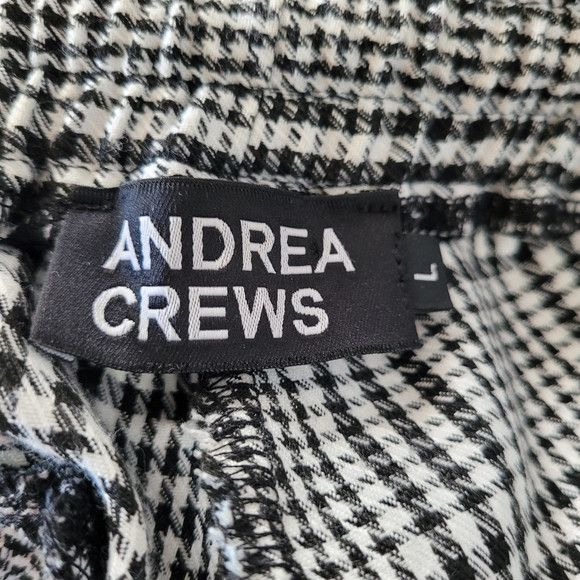 Andrea Crews Andrea Crews overcut Pants grey houndstooth - size large Size US 32 / EU 48 - 8 Thumbnail