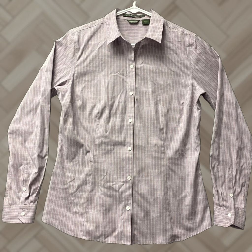 Eddie Bauer Eddie Bauer Shirt Women Purple Long Sleeve Button-Up M Small Check Clothing Womens Medium Purple Check Shirt Size M / US 6-8 / IT 42-44 - 1 Thumbnail
