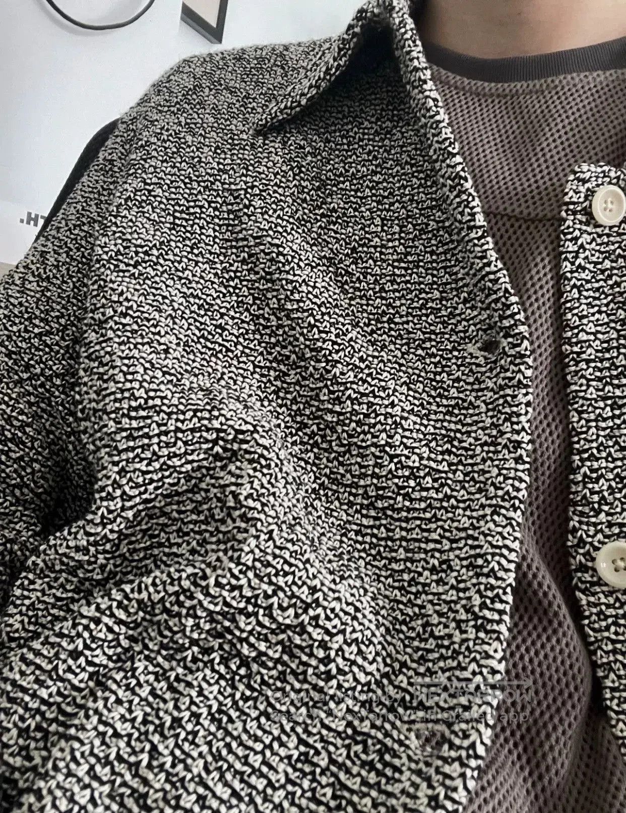 Our Legacy Our Legacy Black and White Cardigan. Size L / US 10 / IT 46 - 9 Thumbnail