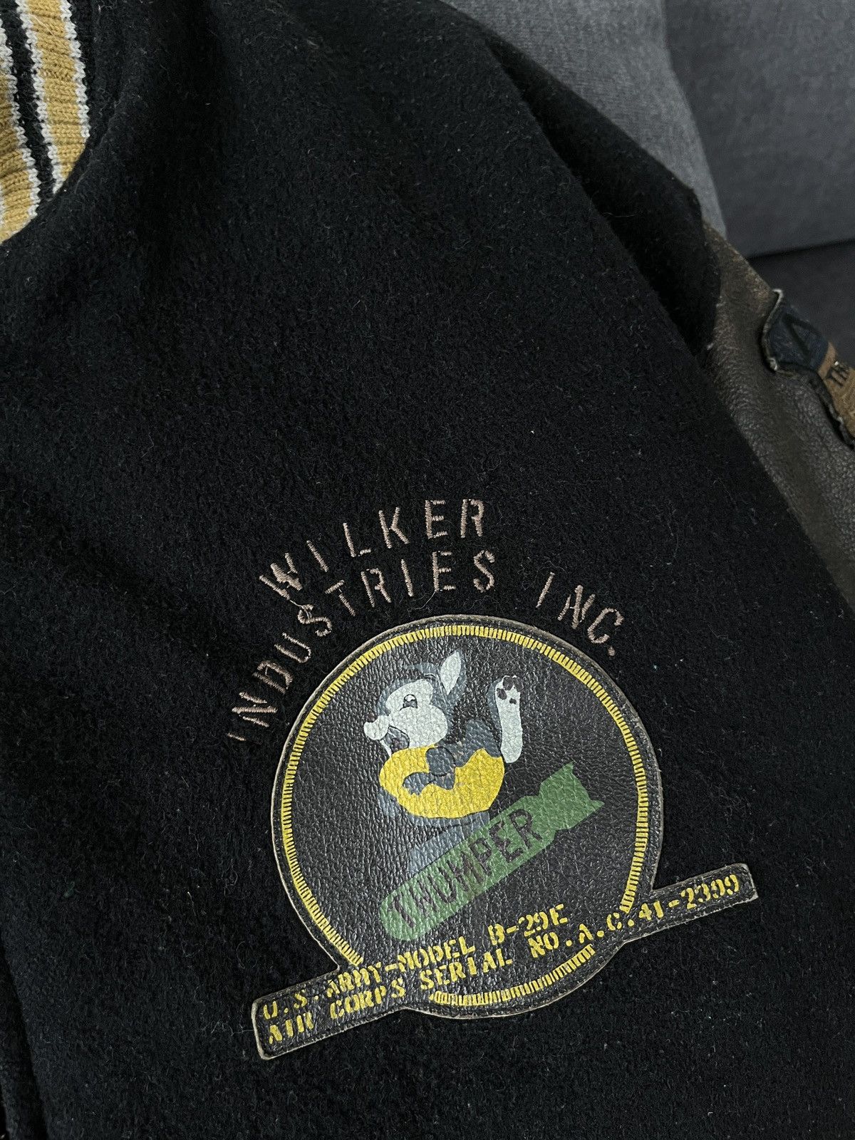 Vintage Wilker Inc. Knoxville Tn Military W-27 Flyers Bomber Jacket Size US L / EU 52-54 / 3 - 4 Thumbnail