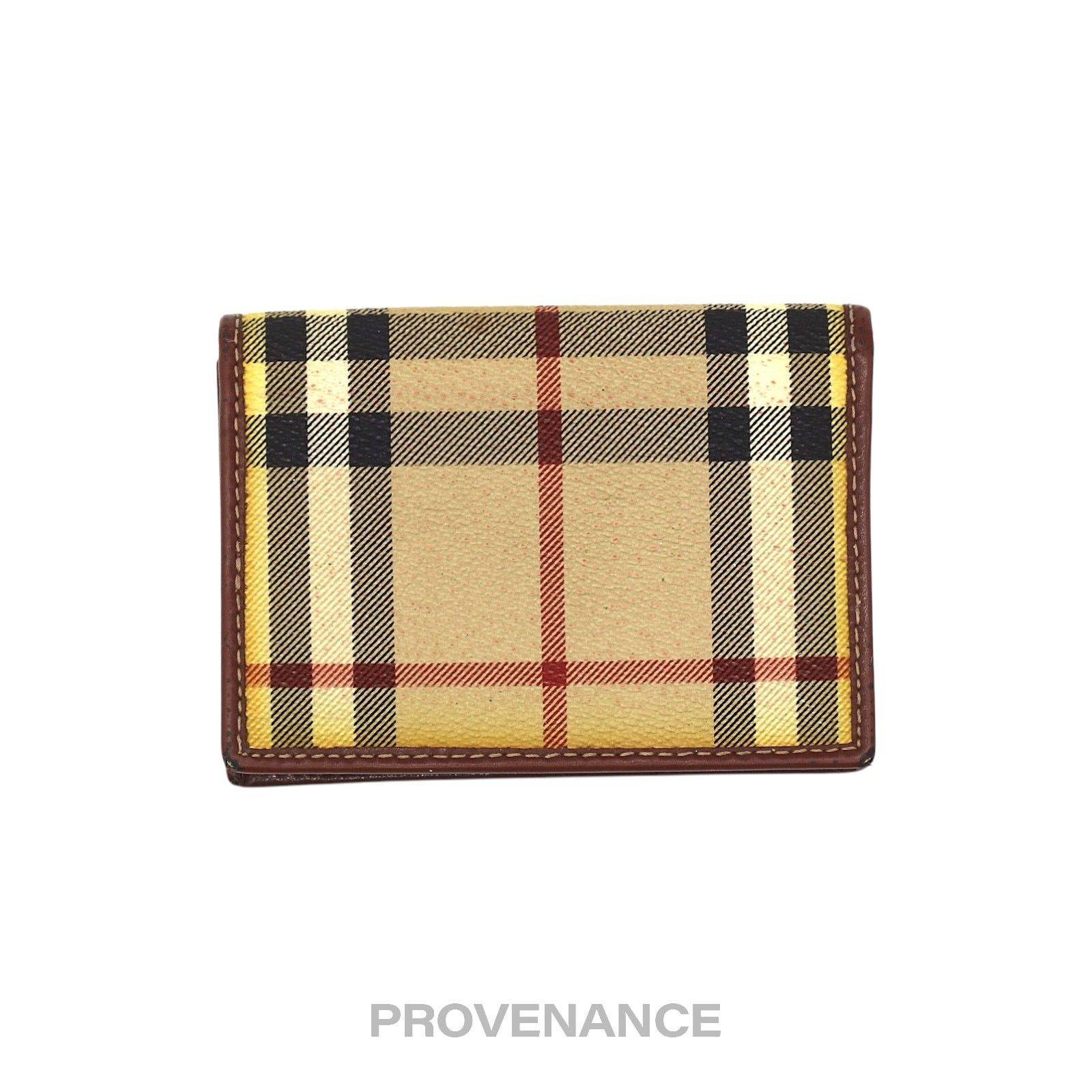 Burberry 🔴 Burberry Pocket Organizer Wallet - Haymarket Check Brown Size ONE SIZE - 2 Thumbnail