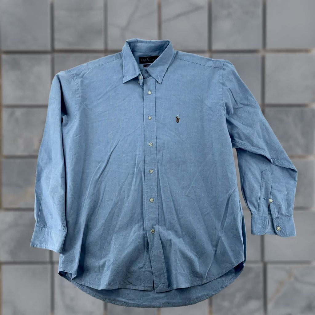 Ralph Lauren Ralph Lauren Shirt Men Large Blue Long Sleeve Button Down Flesh Pony Logo Size US L / EU 52-54 / 3 - 1 Thumbnail