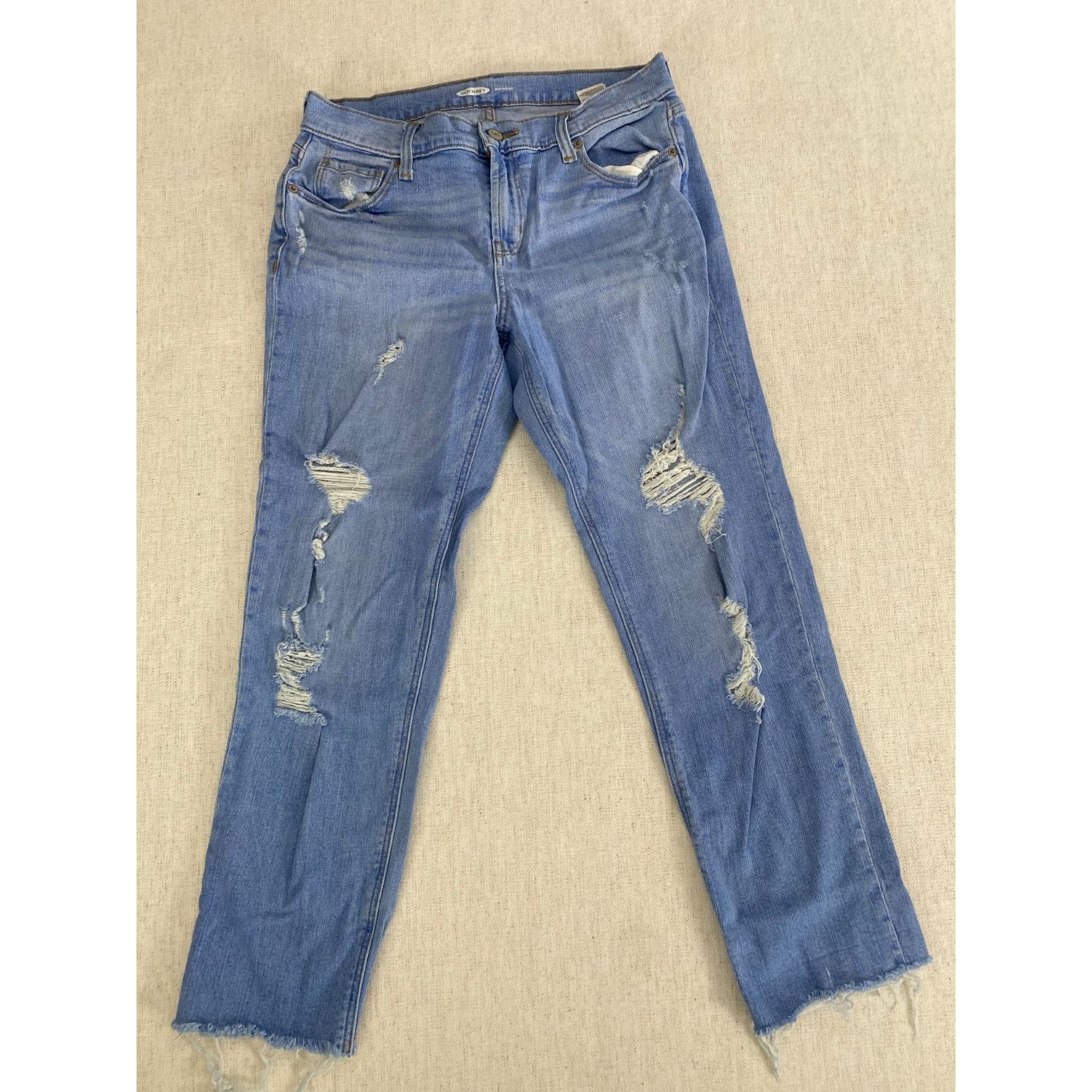Old Navy Old Navy Boyfriend Jeans Womens 2 Blue Stretch Denim Size 26" / US 2 / IT 38 - 1 Thumbnail