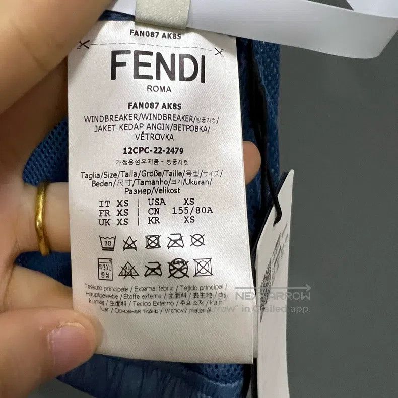 Fendi Fendi Blue Logo Printed Jacket Size XS / US 0-2 / IT 36-38 - 5 Thumbnail