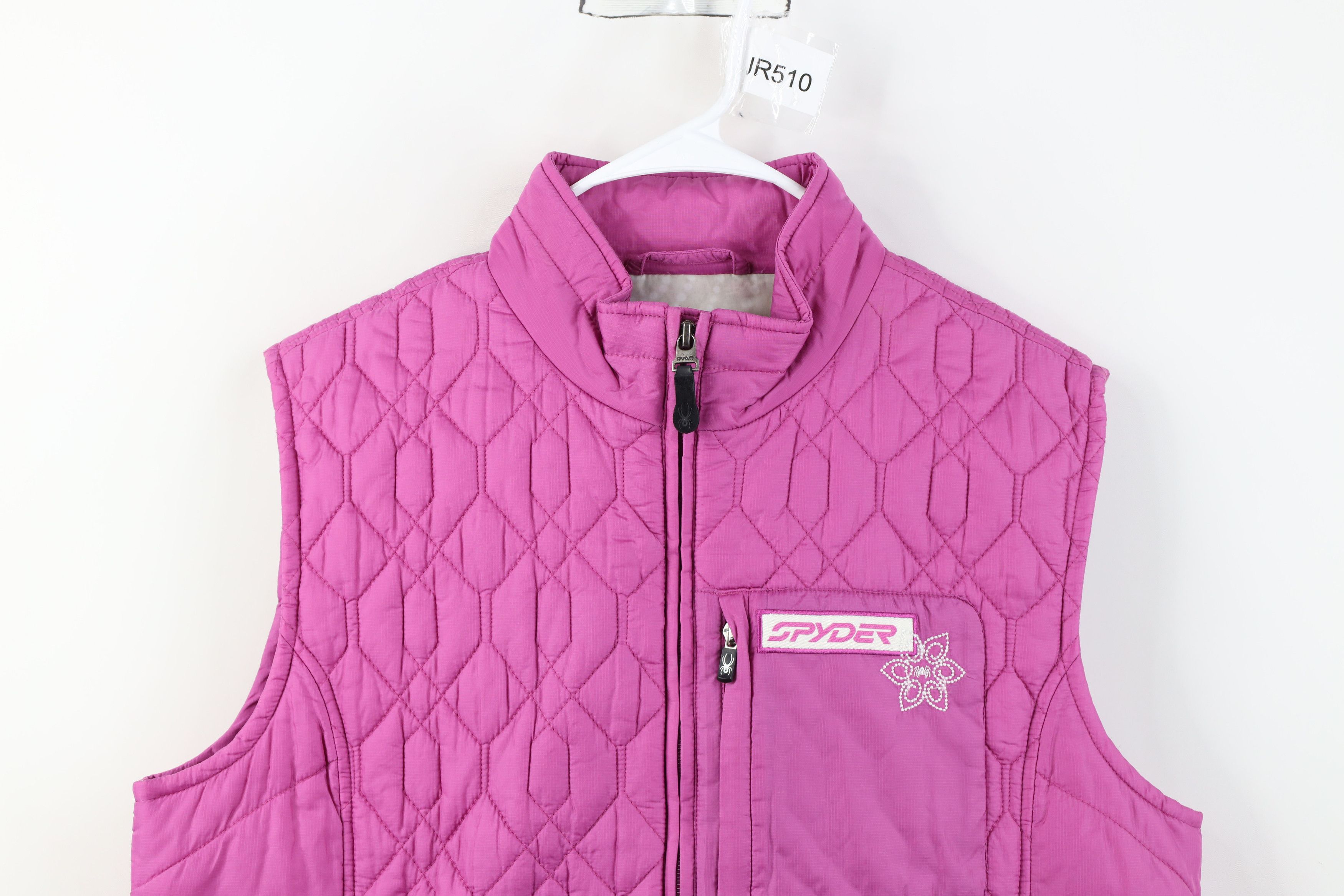 Spyder Vintage Spyder Flower Quilted Full Zip Puffer Vest Jacket Size XL / US 12-14 / IT 48-50 - 2 Thumbnail