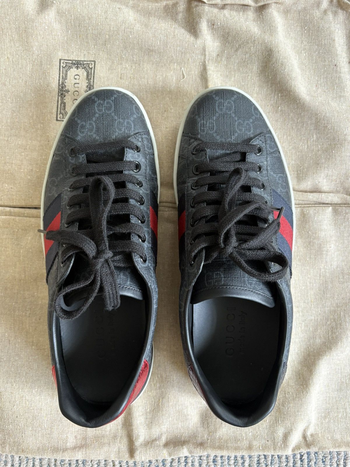 Gucci Black Ace Sneakers Size US 6 / EU 39 - 4 Thumbnail